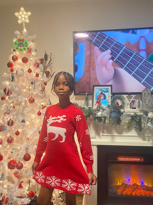 Red Holiday Sweater Dress